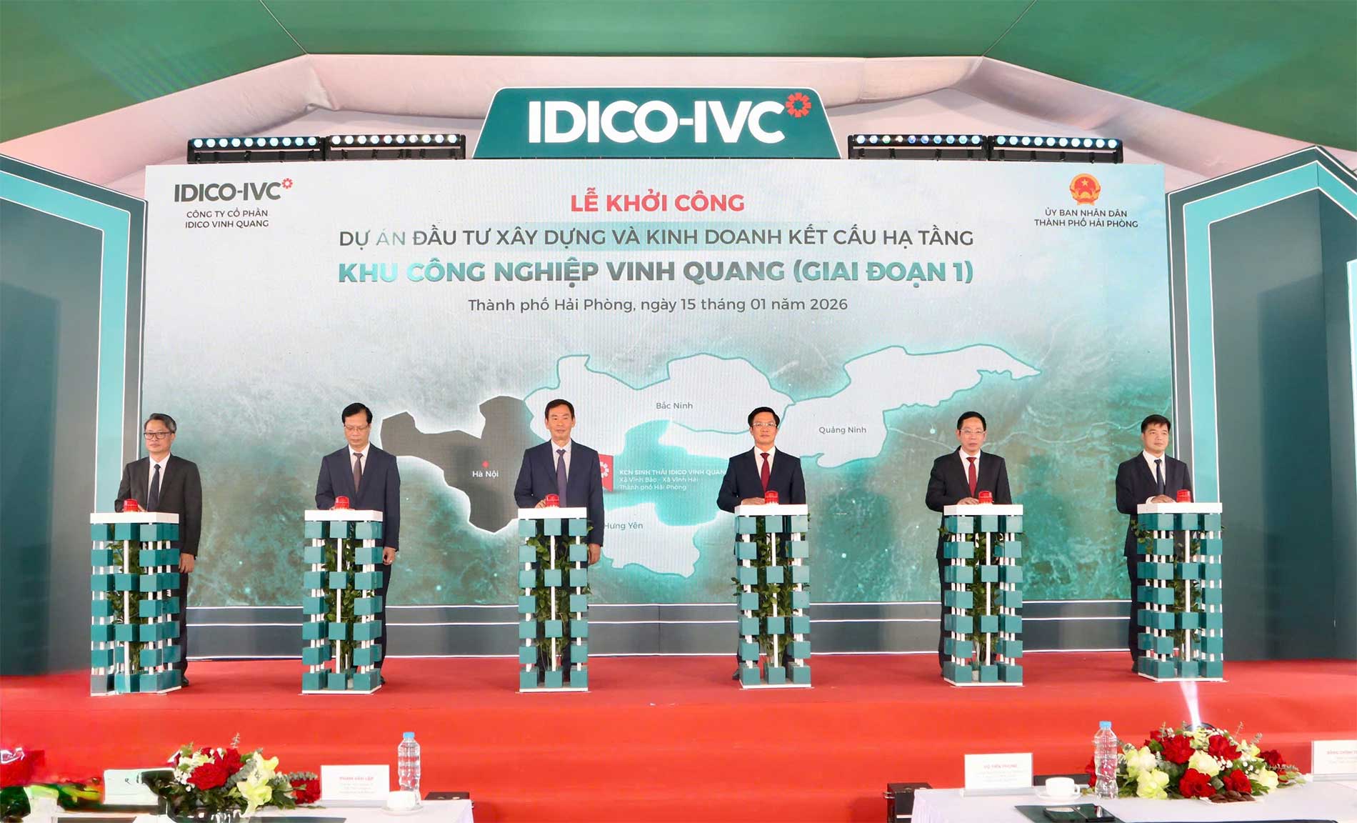 Khởi công dự án KCN Vinh Quang tại xã Vĩnh Hải và Vĩnh Bảo, Hải Phòng