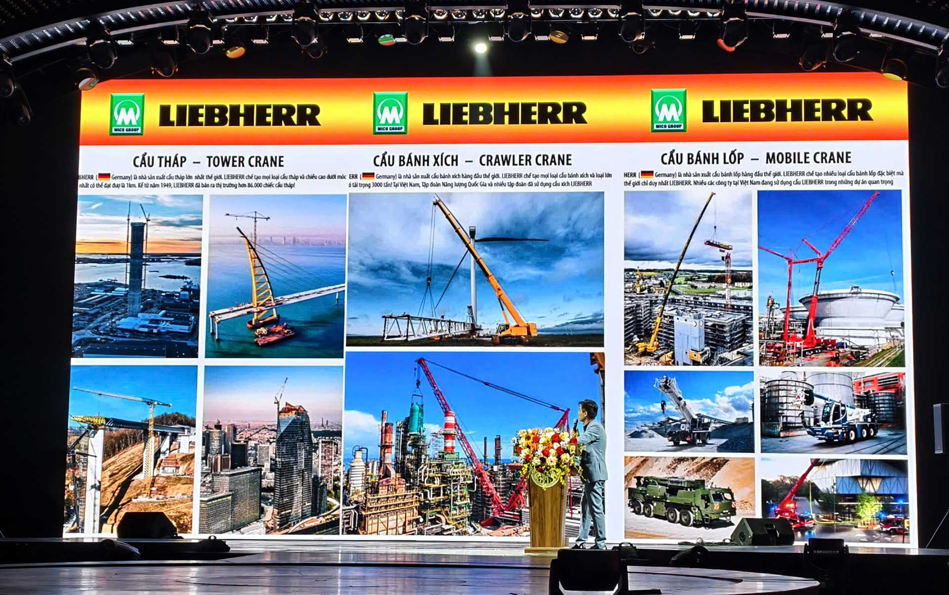 Liebherr là thương hiệu hàng đầu của Đức về máy xây dựng và cần cẩu