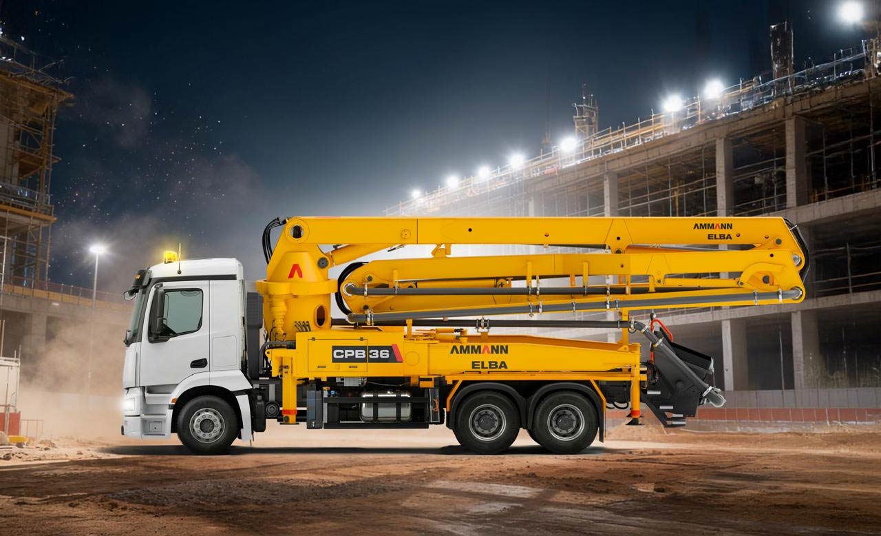 Xe bơm bê tông Ammann ELba Boom Pump